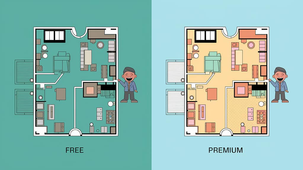 Visu24 – sammenligning av gratis- og premiumfunksjoner i programvare for plantegning