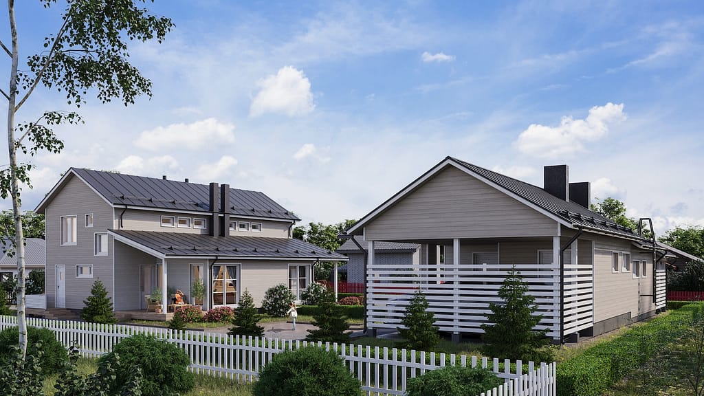 3D-Bildbeispiel – Einfamilienhausprojekt – Visu24.fi