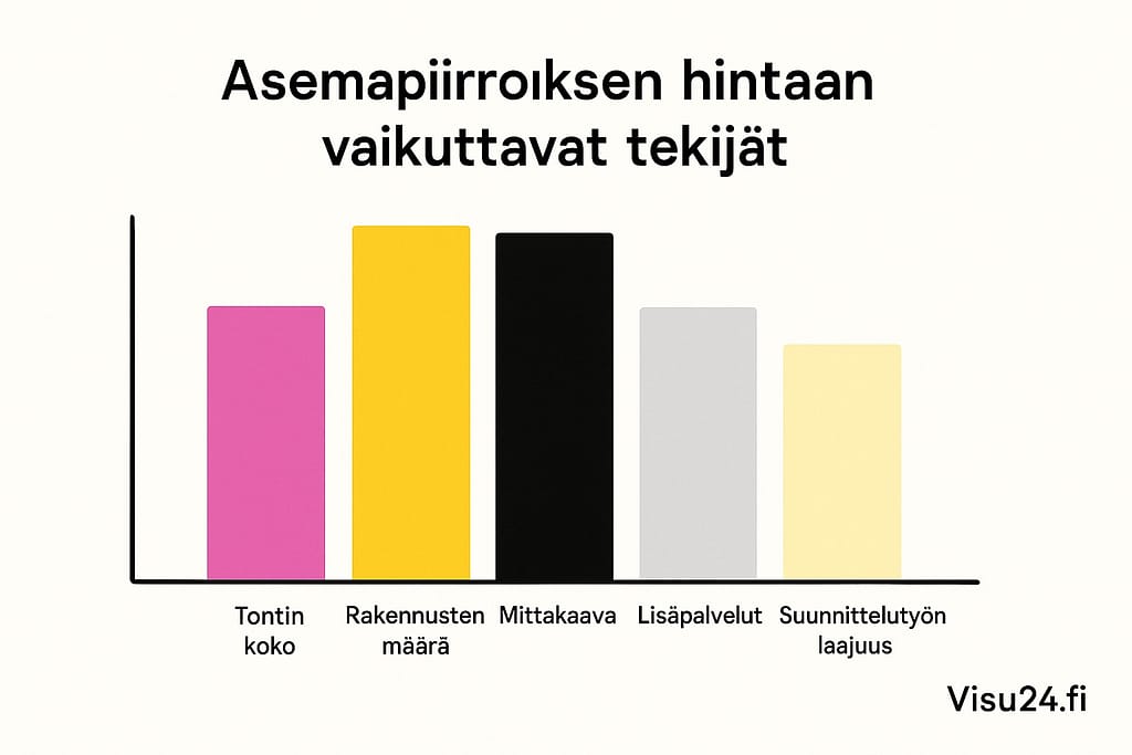 Visu24 - prisen på en tomteplan fordelt på påvirkende faktorer