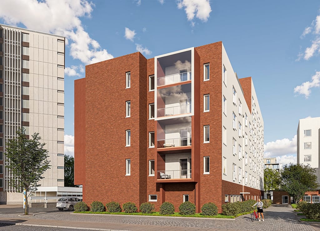 Visu24 laget visualiseringsbilder for to prosjekter for Q4 Office. Ett av prosjektene vant konkurransen og gjorde det mulig å fortsette prosjektet.