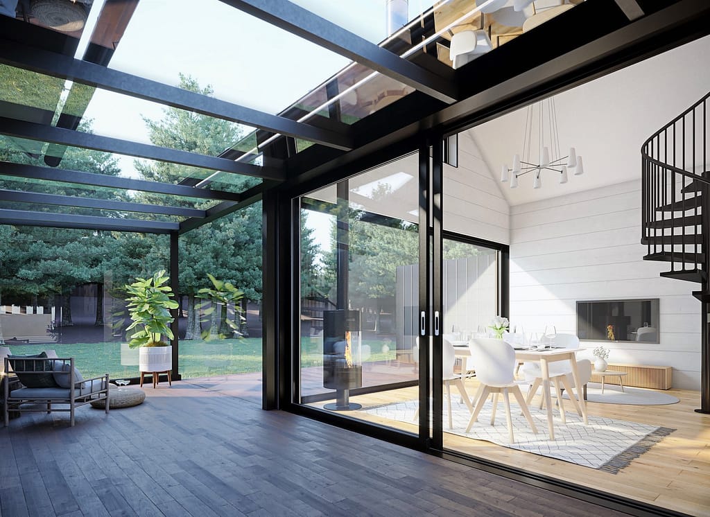 Modelowanie 3D nowej nieruchomości ze spektakularnym tarasem