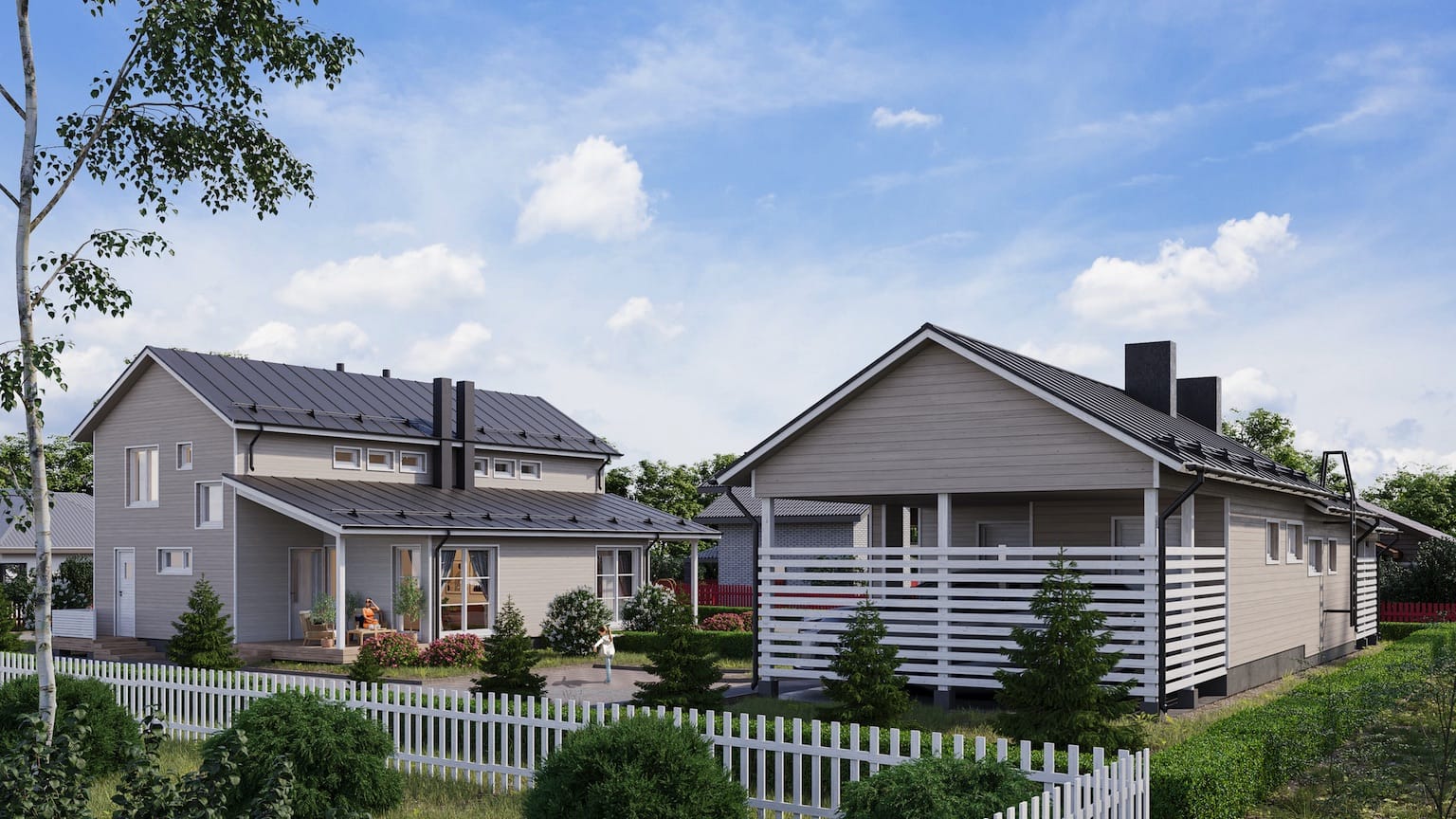 Exempel på 3D-bild - småhusfastighet - Visu24.fi