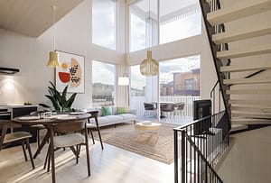 Exempel på 3D-bilder inifrån Visu24.fi