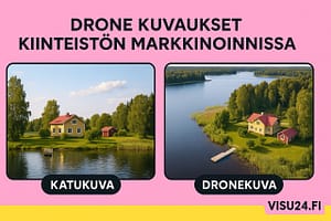 Dronefotografering af fast ejendom til markedsføringsformål - dronefotografering og visualisering af udsigter i Visu24-tjenesten - Visu24.fi
