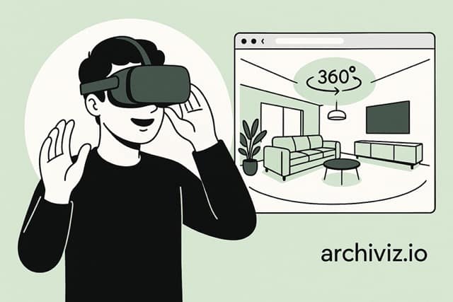 360 graders visualisering av bygning utført av visualizingsfirma i Danmark