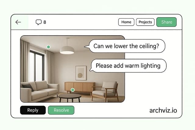 Narzędzia komunikacji modelowania 3D na platformie Archiviz.io