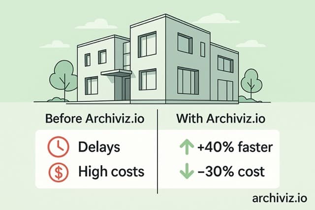 Oszczędności klientów korzystających z Archiviz.io w zakresie usług modelowania architektonicznego 3D