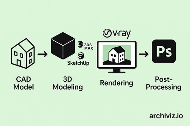 Tekniska Verktyg, mida kasutab 3D-visualiseerimise ettevõte Rootsis – Archiviz.io visualiseerimine