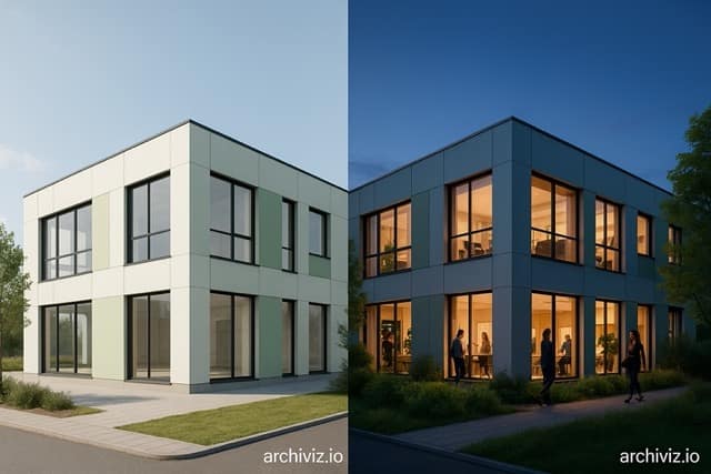 exterior visualization for arkitektur og Eiendom – hvoran lys, Kontekst og perspektiv skaper salzverdi i rendere fra Norske visualizalingsbyråer og Archiviz.io.