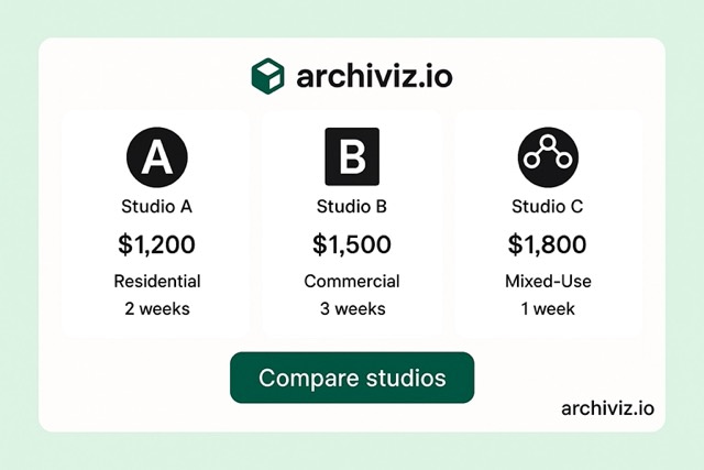 visualiseringsbyrå matching – hvordan Archiviz.io hjelper profesjonelle kjøpere med å finne riktig 3D-visualiseringsstudio i Norge.