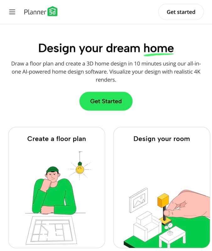 Visu24 - Planner 5D er et allsidig og visuelt tiltalende plantegningsprogram